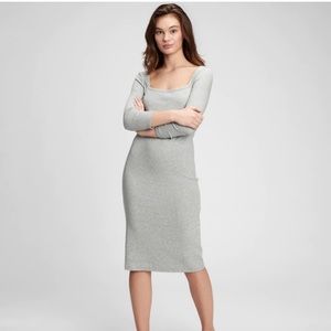 Gap Soft Square Neck 3/4 Sleeve Dress NWT-Petite Small